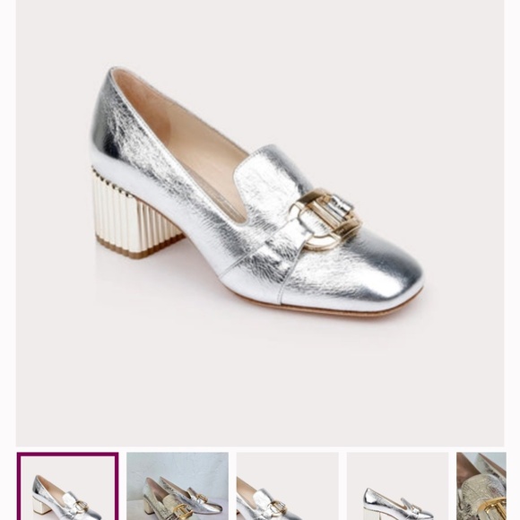 Dee Ocleppo Shoes - Dee Ocleppo loafers silver & gold : Size 8.5
